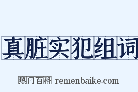真脏实犯组词是什么意思的图片
